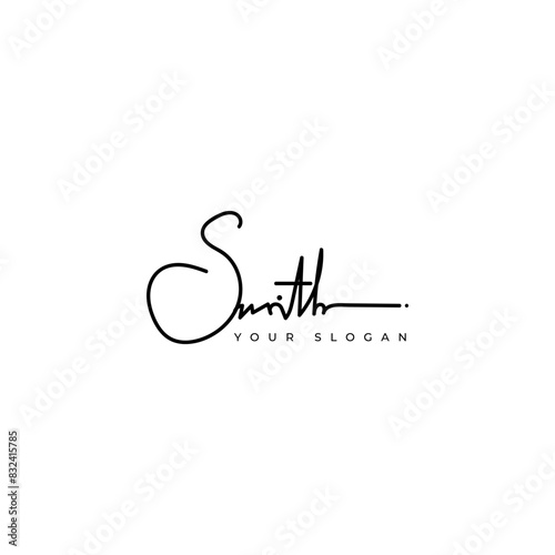 Smith name signature logo vector design