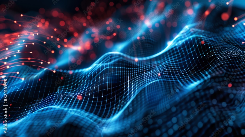 audio AI, digital background. copy space audio AI, digital background. copy space
