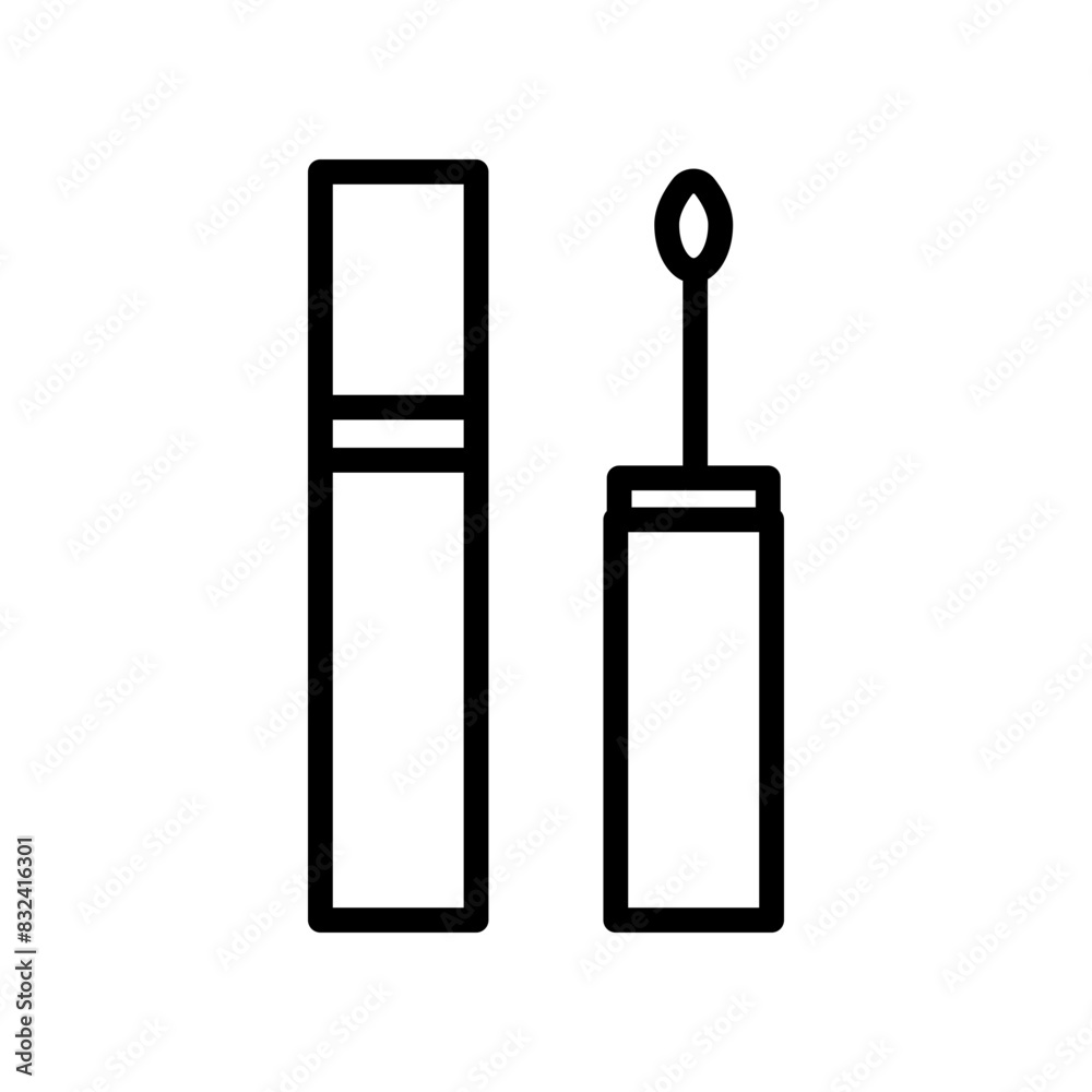Concealer line icon. Cosmetic icon. Skincare icon isolated on white background. Transparent background, minimalist symbol. Vector images Concealer line icon. Cosmetic icon. Skincare icon isolated on white background. Transparent background, minimalist symbol. Vector images