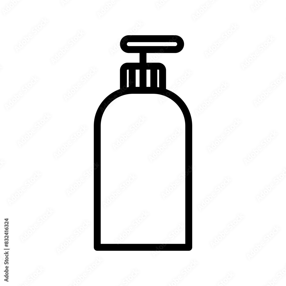 Shampoo line icon. Cosmetic icon. Skincare icon isolated on white background. Transparent background, minimalist symbol. Vector images Shampoo line icon. Cosmetic icon. Skincare icon isolated on white background. Transparent background, minimalist symbol. Vector images
