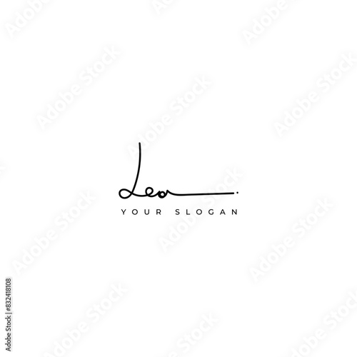 Leo name signature logo vector design