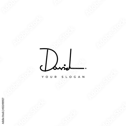 David name signature logo vector design
