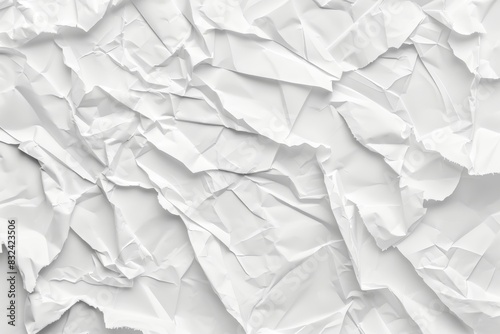 The texture of white paper is crumpled. Background can be used for many purposes. photo