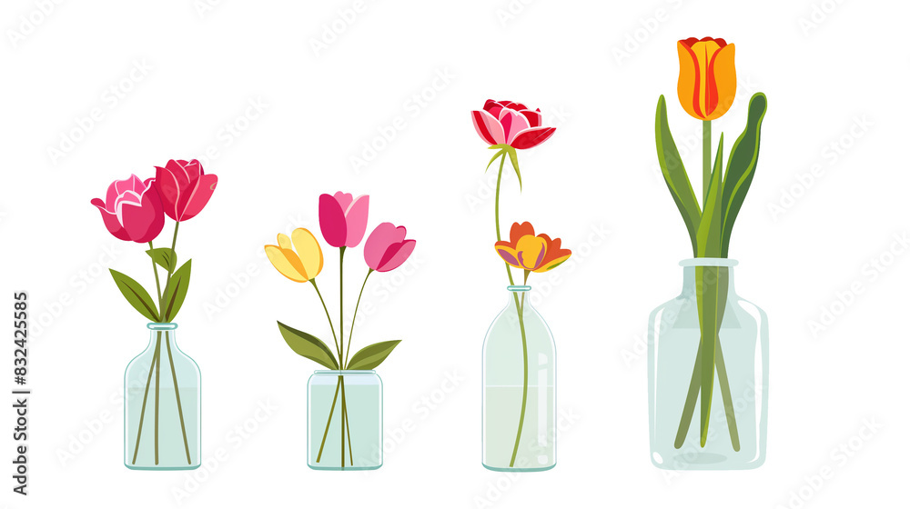 Bouquet of flowers isolated in a vase Bouquet of flowers isolated in a vase