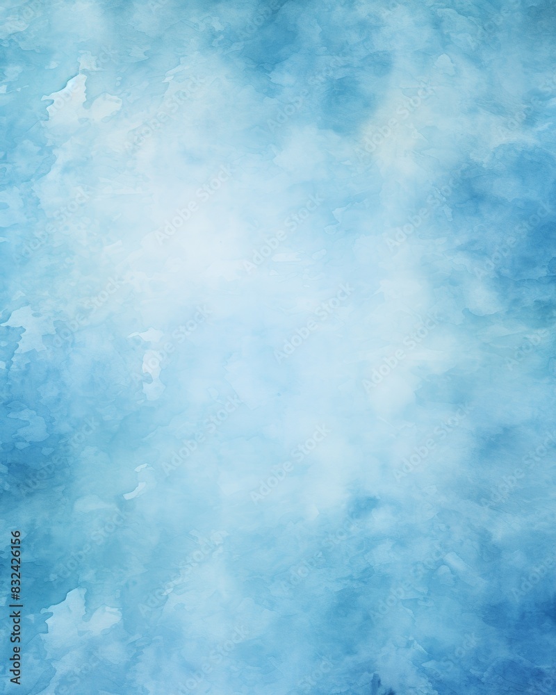 Blue watercolor texture background featuring a soft blend of hues. Perfect for artistic designs, digital art, and backgrounds.