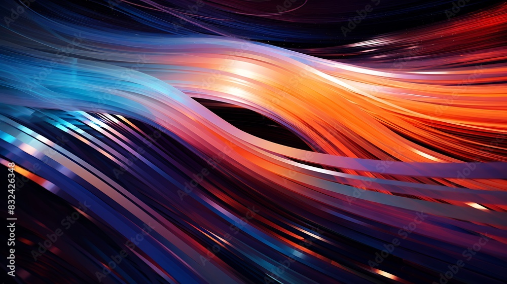 Abstract representation of digital data streams with vibrant colors and flowing lines Abstract representation of digital data streams with vibrant colors and flowing lines