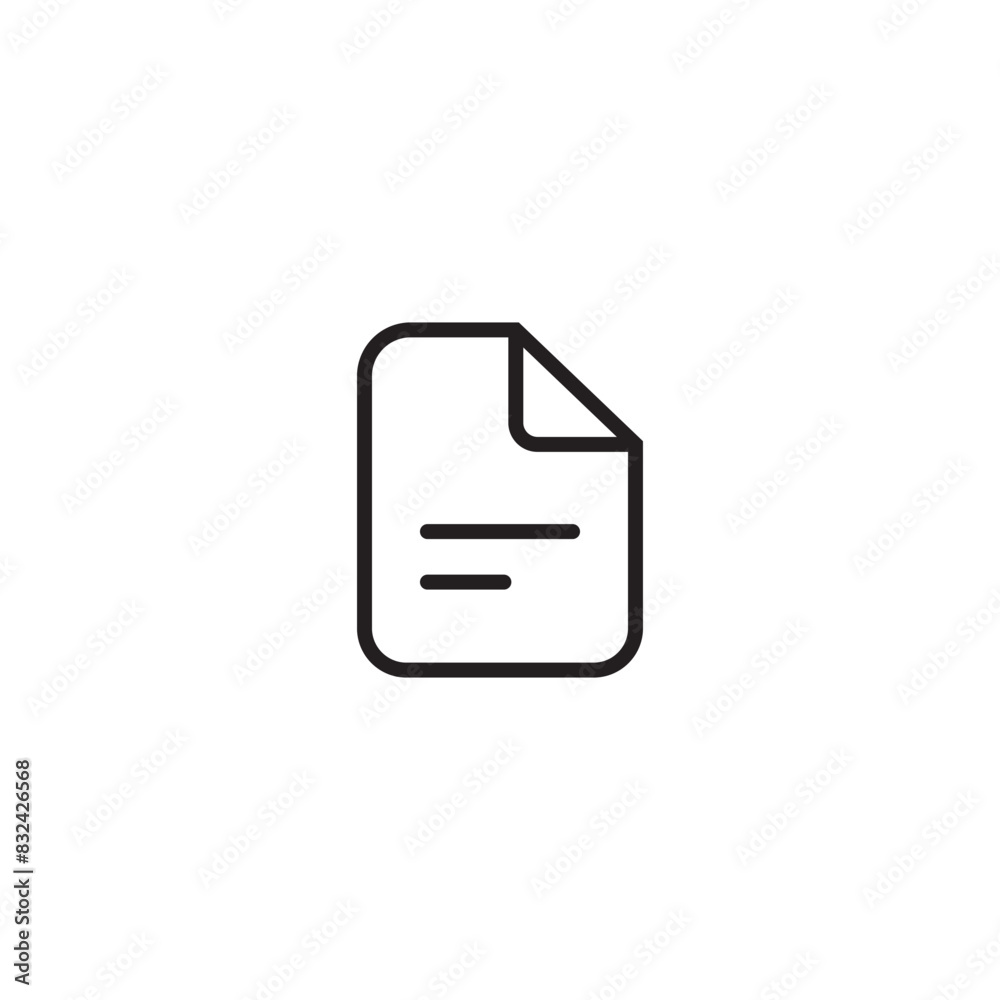 Document vector icon vector illustration. Isolated illustration for graphic and web design. Editable stroke.