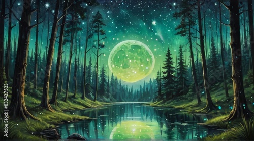 Enchanting Forest Moonlight