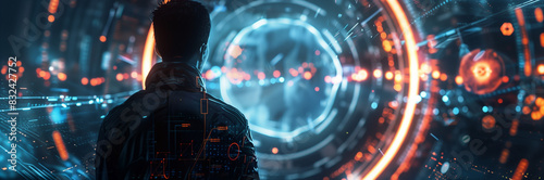 Hologram provides an immersive cinematic experience. 'Within the digital environment of future holographic elements.