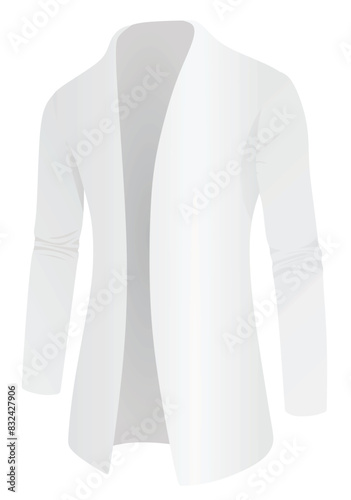 White male jacket. vector illustration