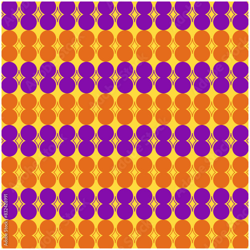 Abstract Pattern Purple Orange Dots Background Vector