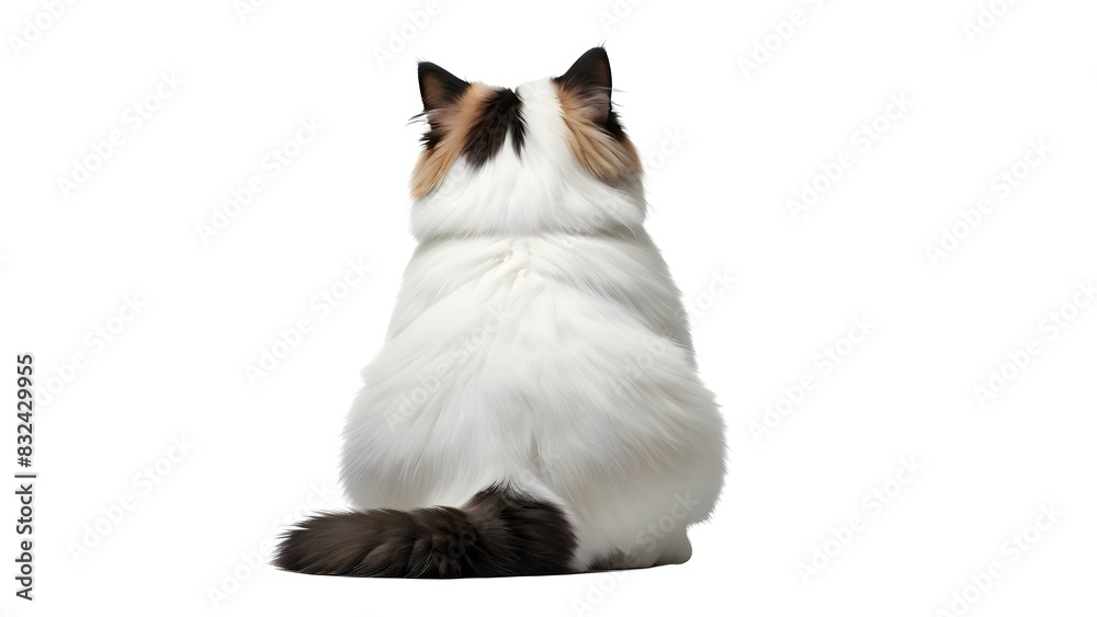 猫の後ろ姿/太った可愛い猫 Stock Illustration | Adobe Stock