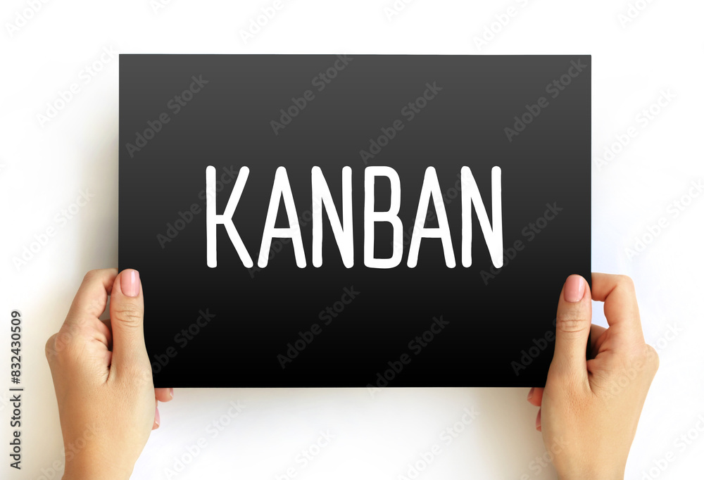 Kanban text quote on card, concept background Kanban text quote on card, concept background
