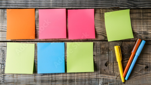 Concept of imperial or metric write on sticky notes isolated on wooden table isolated on white background, png
 photo