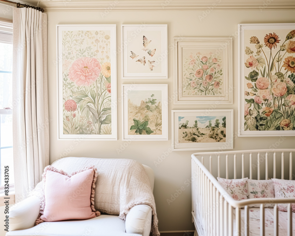 Nursery gallery wall, home decor and wall art, framed art in the ...