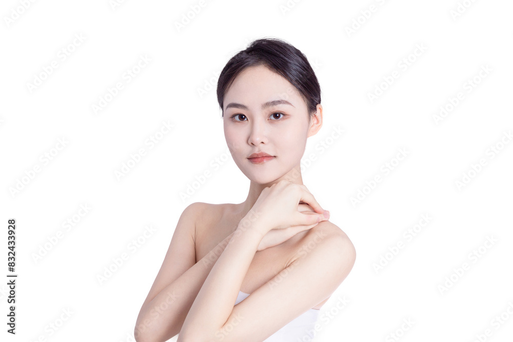 Young oriental female face show Young oriental female face show
