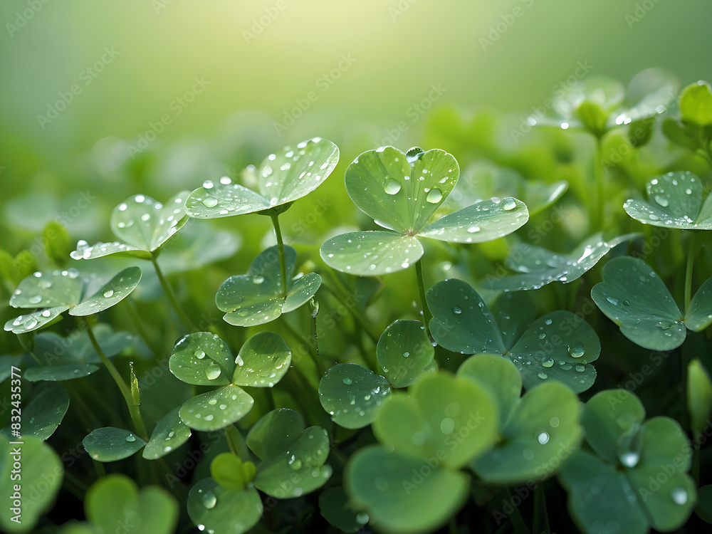 Water drops on Clover Water drops on Clover