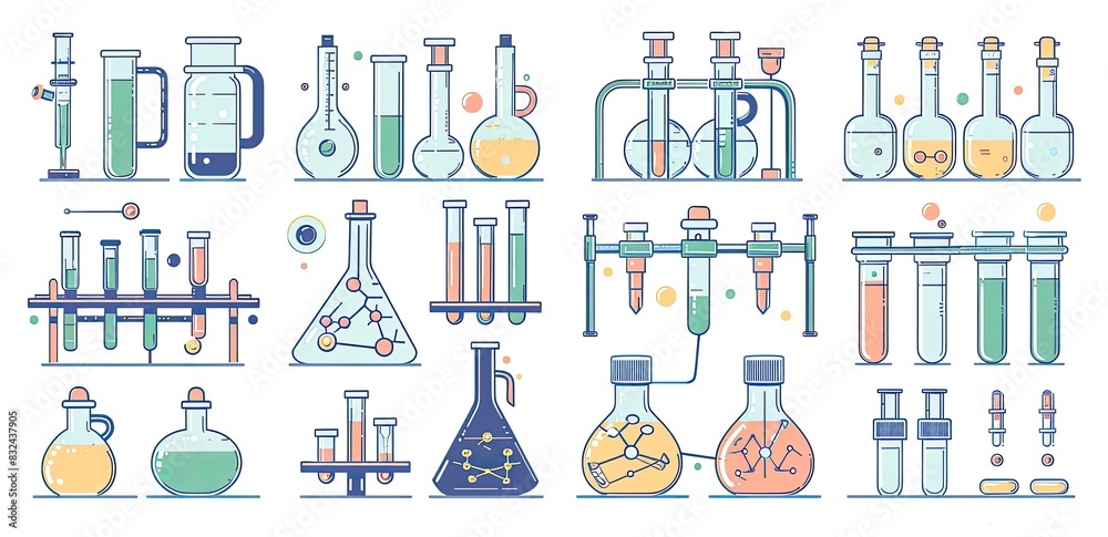 a image of a bunch of different colored liquids in a laboratory a image of a bunch of different colored liquids in a laboratory