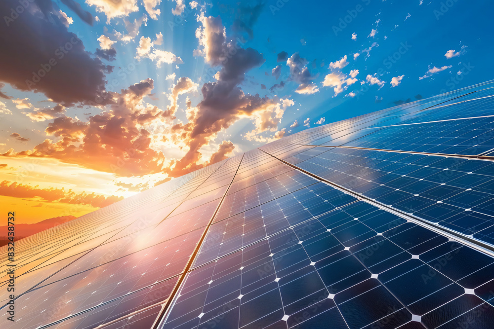 Solar Panels Charging Under Sunlight: Renewable Energy in Action. Generative AI. Solar Panels Charging Under Sunlight: Renewable Energy in Action. Generative AI.