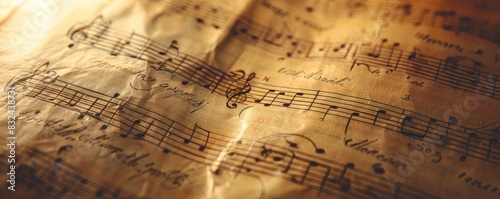 a image of a sheet of music with notes and notes photo