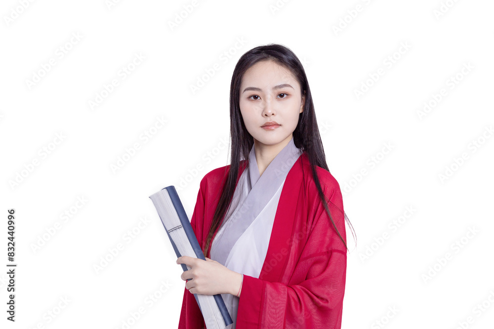 Oriental beauty wearing Hanfu and holding an ancient book
Oriental beauty wearing Hanfu and holding an ancient book