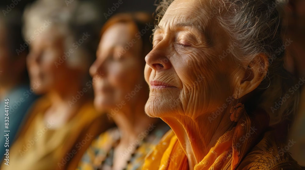 Senior citizens with mental health awareness in a group session Senior citizens with mental health awareness in a group session