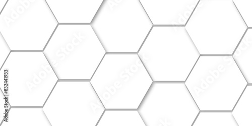 Abstract seamless hexagon pattern background. Abstract hexagon technology design background. Vector Illustration.