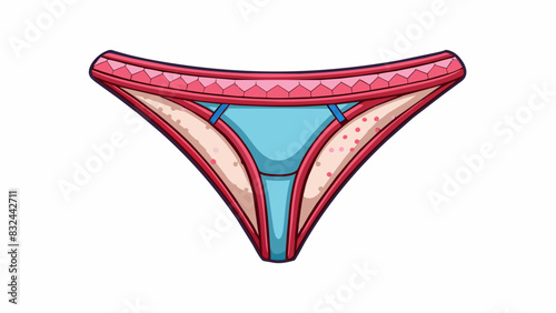 A piece of fabric typically with lace or mesh designs that covers the and is held in place by elastic ss around the hips. It is intended for and. Cartoon Vector.