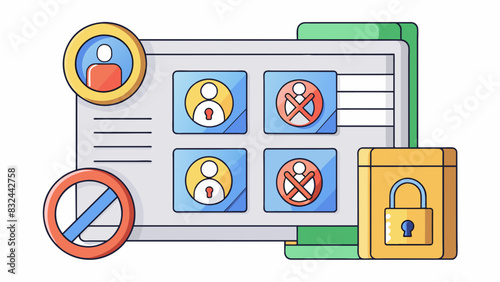 A piece of software with restricted user permissions allowing only certain individuals or groups to make changes or access specific features. The. Cartoon Vector.