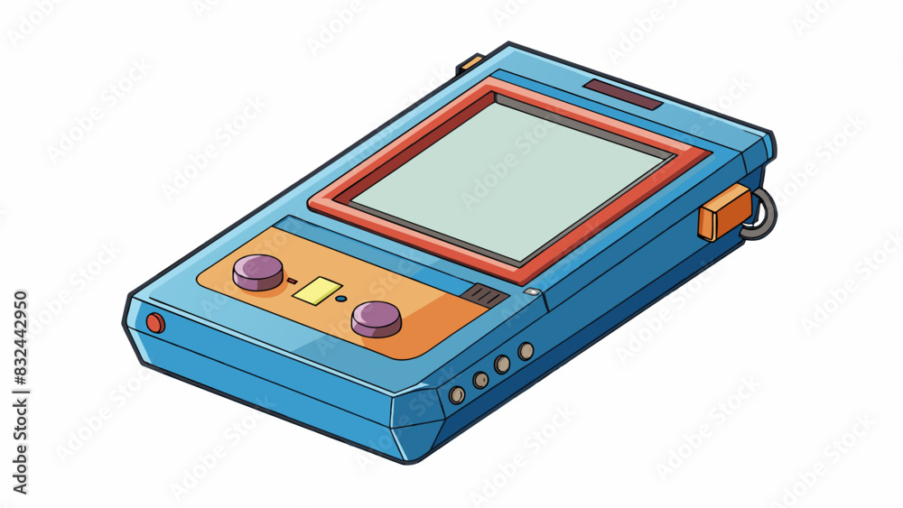 A portable electronic device with a rectangular body and a flipup cover. The cover has a small window for the display screen and a keypad with several. Cartoon Vector. A portable electronic device with a rectangular body and a flipup cover. The cover has a small window for the display screen and a keypad with several. Cartoon Vector.