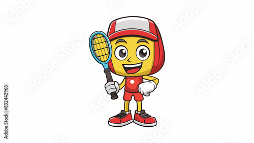 A proper way to hold a tennis racket is to have a firm but relaxed grip keeping the racket head slightly above the wrist and the fingers spread evenly. Cartoon Vector.
