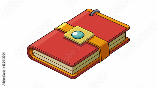 A secret diary stashed away in the back of a closet its plain cover and simple lock keeping all its secrets hidden from curious eyes.. Cartoon Vector.