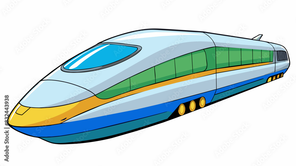 A sleek and compact Japanese bullet train known for its speed and efficiency. The trains design is futuristic and ergonomic with streamlined curves. Cartoon Vector. A sleek and compact Japanese bullet train known for its speed and efficiency. The trains design is futuristic and ergonomic with streamlined curves. Cartoon Vector.