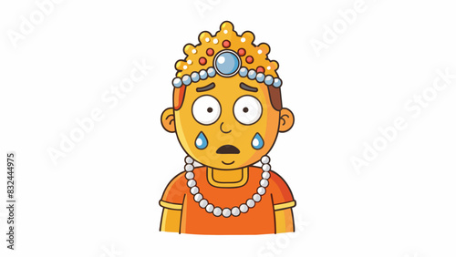 A sweltering heat suffocating the air and causing beads of sweat to form on ones forehead.. Cartoon Vector.