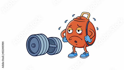 A weight pressing down on the chest suffocating the mind and making it hard to breathe as negative thoughts fill the space.. Cartoon Vector.