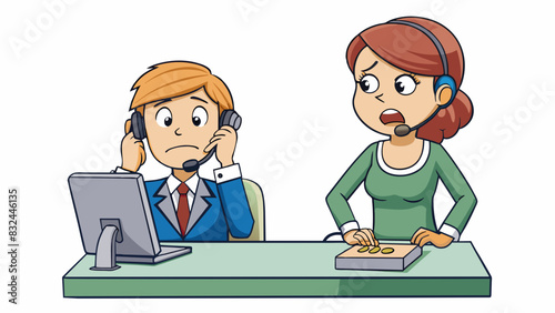 A woman on the phone with a customer service representative voicing her dissatisfaction with a faulty electronic device that she had recently. Cartoon Vector.