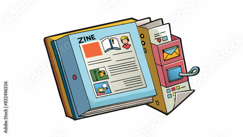 A zine is a handmade publication usually photocopied and stapled together that features unconventional or alternative content such as personal stories. Cartoon Vector. photo