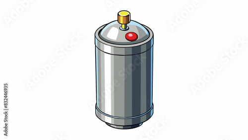 As I od the lid of the second examination item I was greeted with the sight of a shiny stainless steel cylinder. The object was about six inches tall. Cartoon Vector.