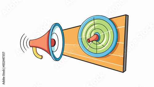 Characteristic Auditory signal used to prompt a specific action at a designated time. Cartoon Vector.