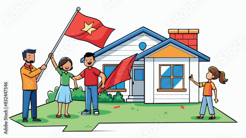 Dotted along a windy road a series of effigies hang from trees and lampposts their cloth bodies swaying in the breeze. The figures are dressed in the. Cartoon Vector.