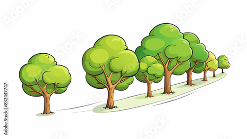 Here the rhyme captures the peaceful and calming movement of trees on a breezy day.. Cartoon Vector.