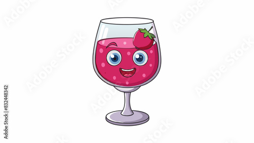In the glass the wine had a vibrant pink hue akin to a freshly picked rose. It smelled of summer fruits with a sweetness that balanced perfectly with. Cartoon Vector.