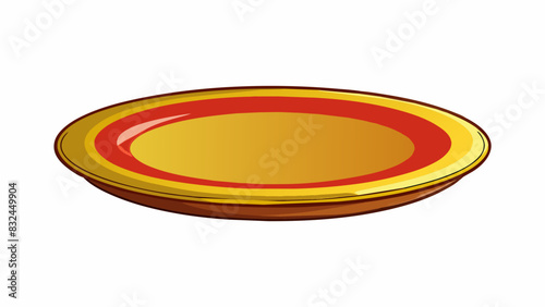 The empty plate on the table holding no food or utensils.. Cartoon Vector.