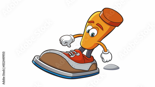 The feeling of stepping on a sharp unseen pebble inside a tightfitting shoe while on a long walk.. Cartoon Vector.