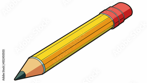 The length of a pencil which is around the length of a hand.. Cartoon Vector.