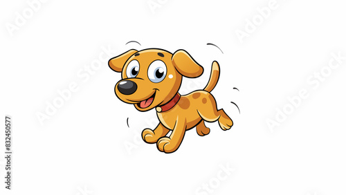 The nodding dog toy happily bounced up and down its small paws hitting the ground with each nod.. Cartoon Vector.