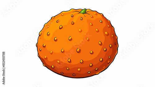 The outer layer of the fruit was rough and bumpy with a vibrant orange color and a sweet aroma emanating from it.. Cartoon Vector.