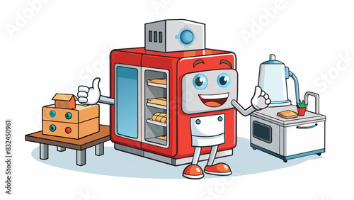 The persuasive tone and captivating visuals of an advertit showcasing the versatility and practicality of a multifunctional kitchen appliance aim to. Cartoon Vector.