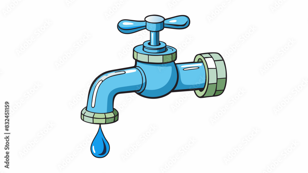 The sound of a leaky faucet dripping one drop at a time echoing through an otherwise quiet night.. Cartoon Vector. The sound of a leaky faucet dripping one drop at a time echoing through an otherwise quiet night.. Cartoon Vector.