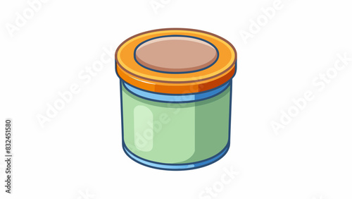 This frequently used object is a small cylindrical container made of plastic or metal. It has a lid that can be twisted open and is used to store and. Cartoon Vector.